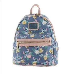 Disney Loungefly Floral Stitch Mini Backpack